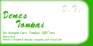 denes tompai business card